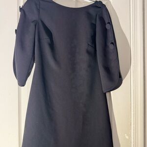 Chic Long Sleeve Black Dress